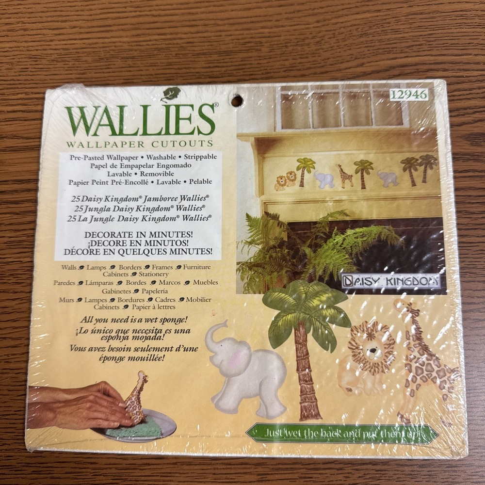 New 12946 Daisy Kingdom Jamboree Wallies 25 Pre-Pasted Wallpaper Cut Outs Decals